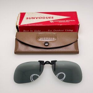 American Optical Sunvogues Clips On Sunglasses